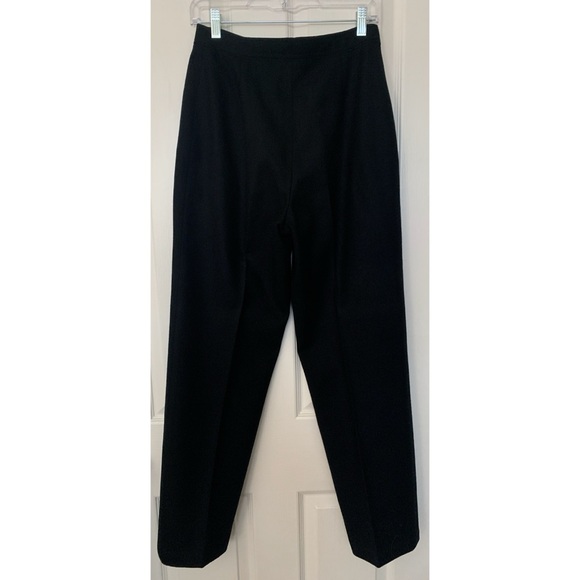 Vintage Black Evan Picone Wool Pleated Trousers Women’s Size 13 - Picture 2 of 5